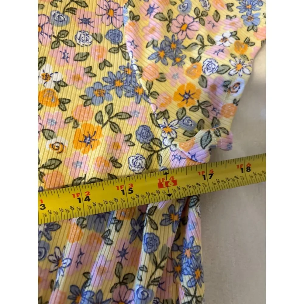 Planet Gold Plus 0X Floral Tiered Dress Pastel‎ Cottagecore Boho Babydoll Spring